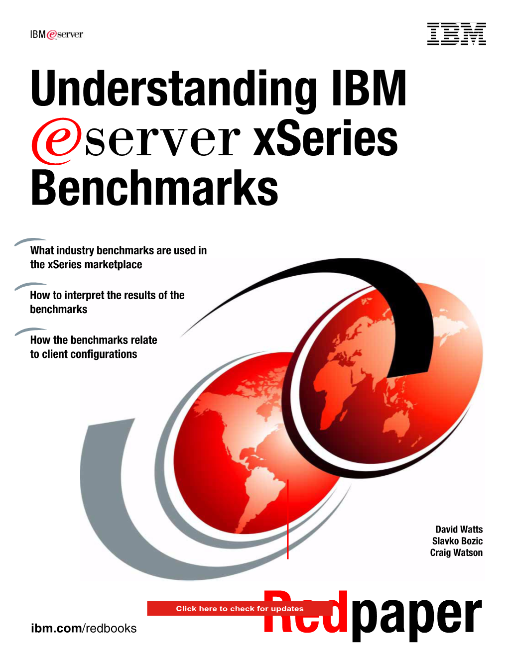 Understanding IBM Eserver Xseries Benchmarks