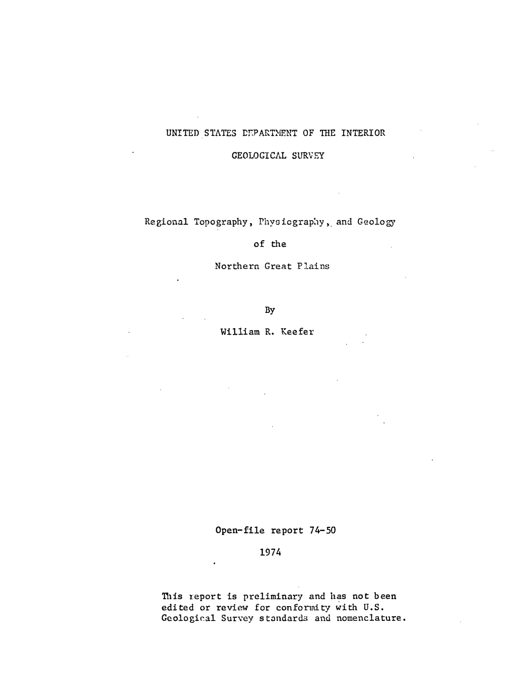 Regional Topography, Physiography, and Geology of the Northern Great