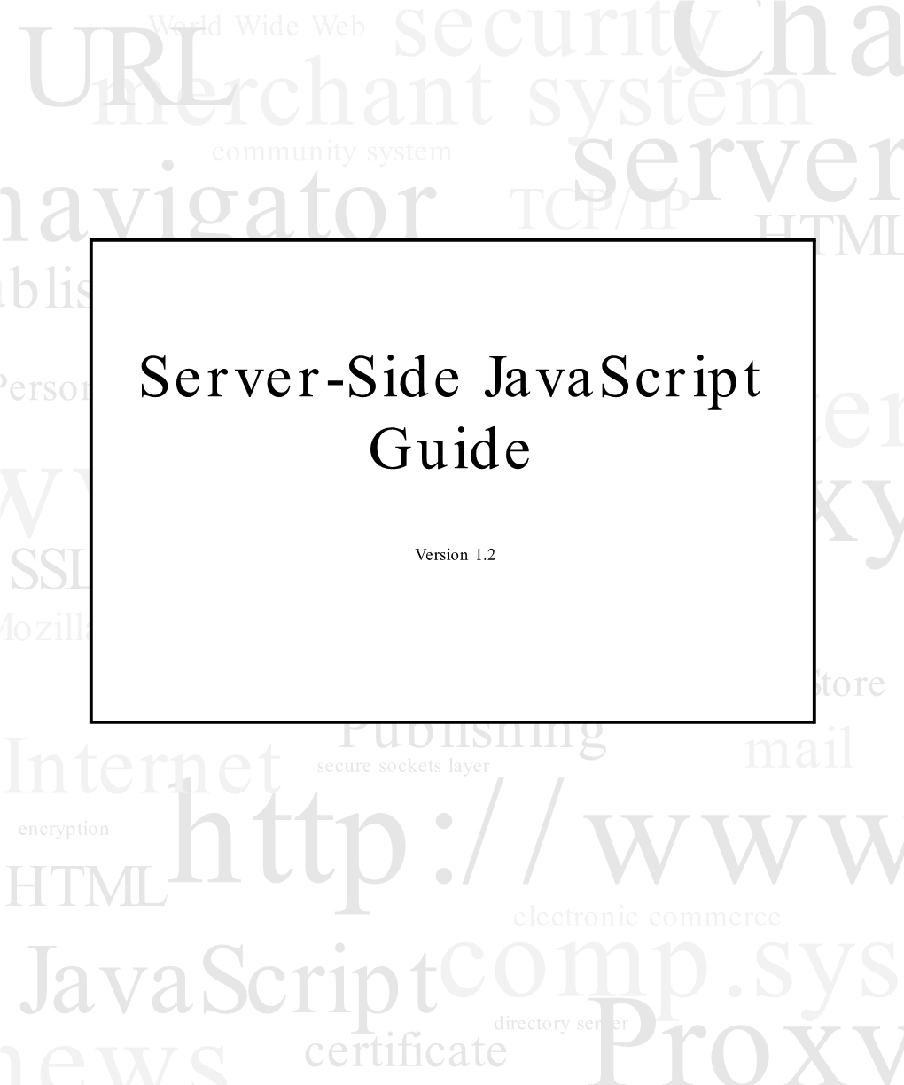 Server-Side Javascript
