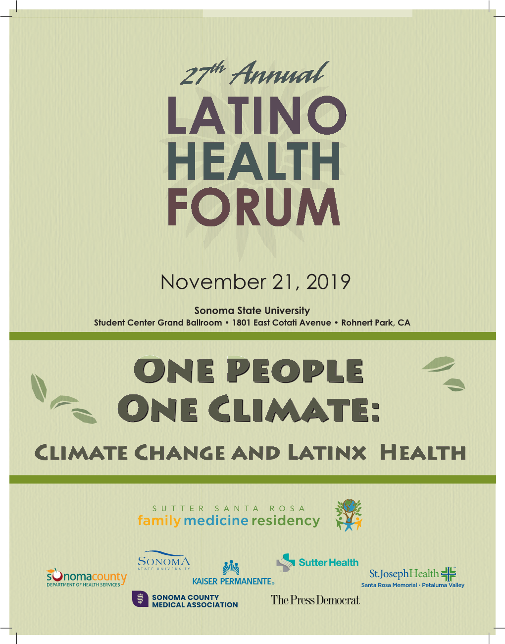 One People One Climate: Climate Change and Latinx Health