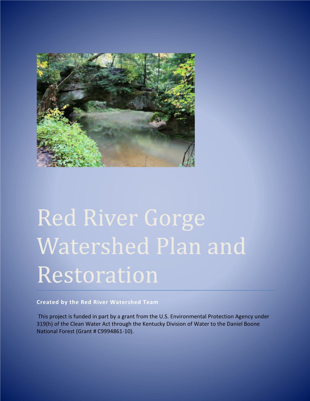 Red River Gorge Watershed Plan and Restoration