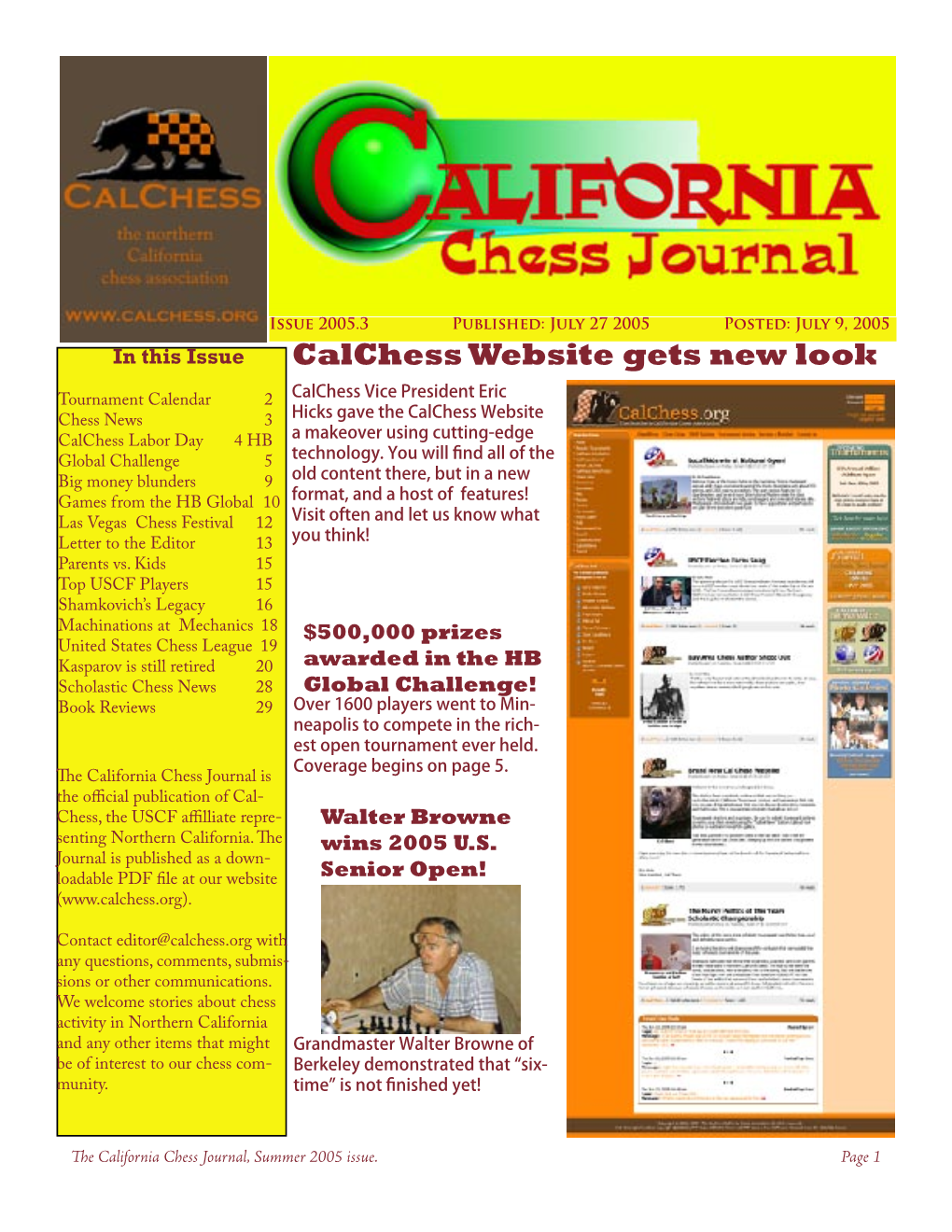 California Chess Journal Template