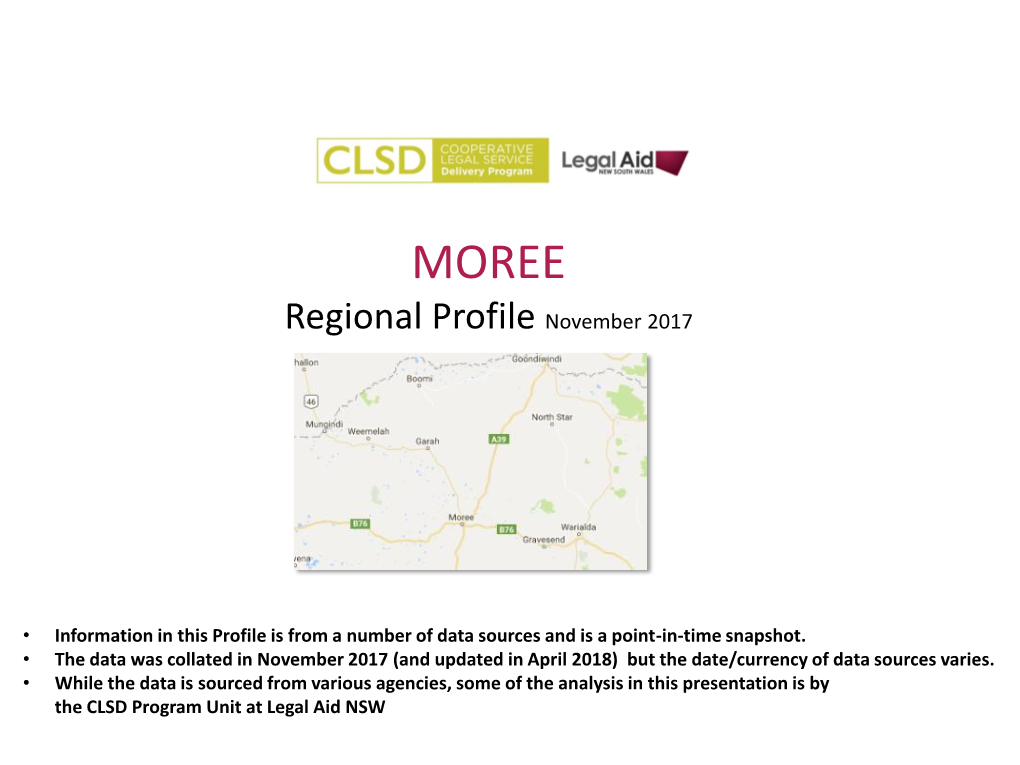CLSD Moree Regional Profile November 2017