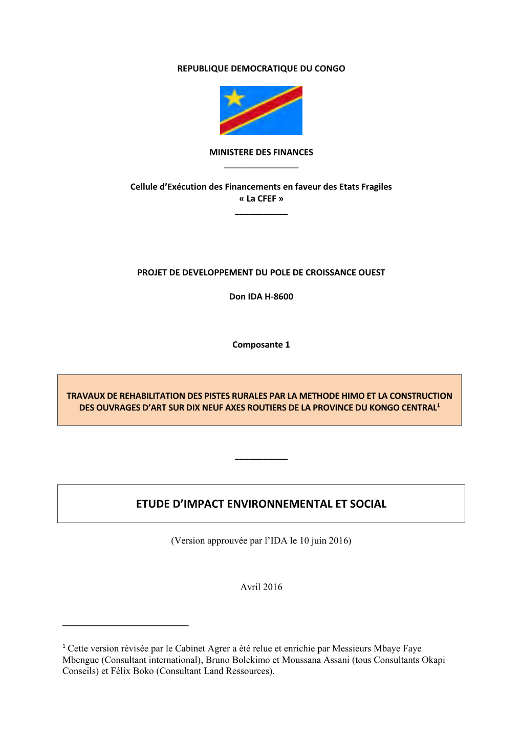 Etude D'impact Environnemental Et Social