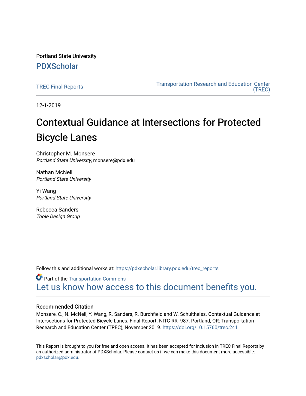 Contextual Guidance at Intersections for Protected Bicycle Lanes