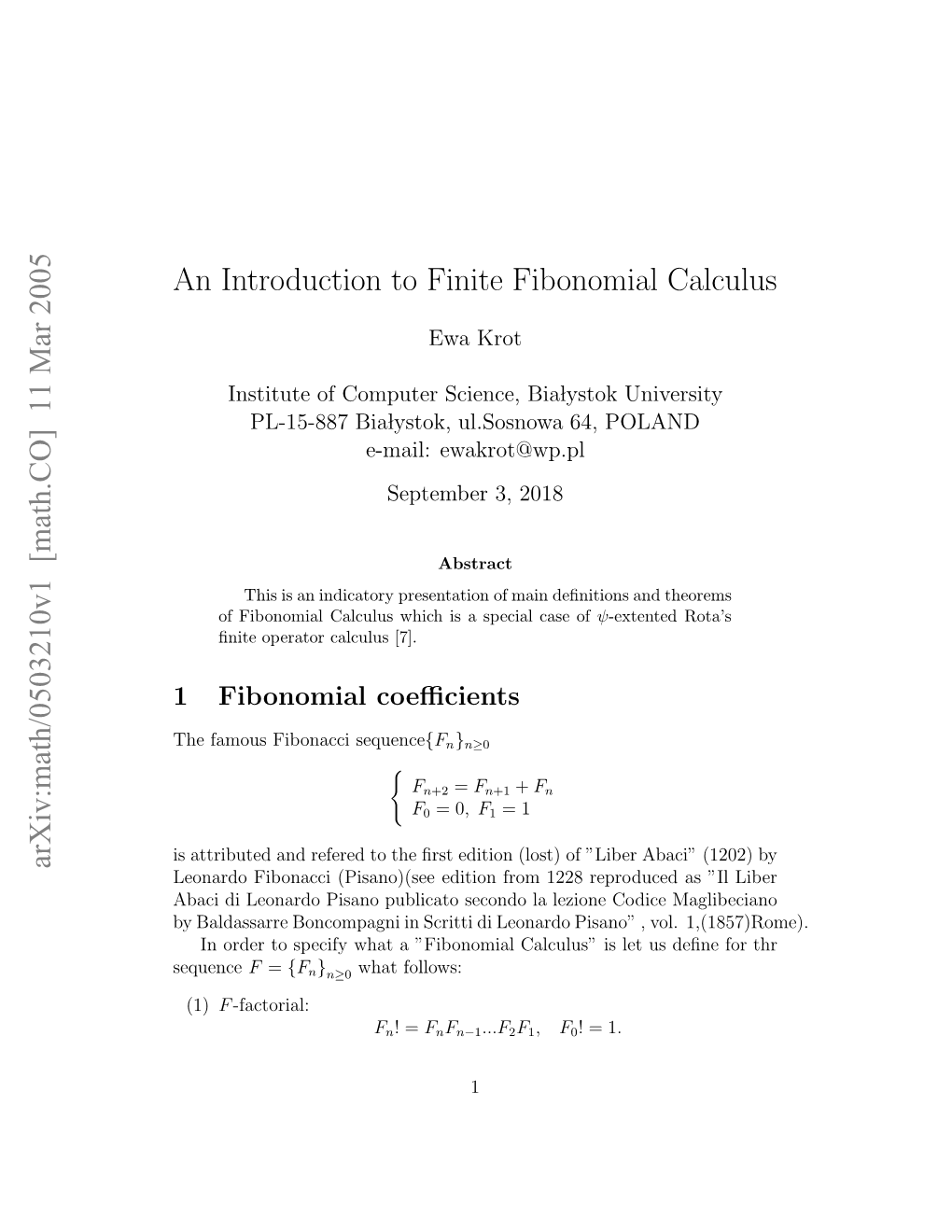 An Introduction to Finite Fibonomial Calculus