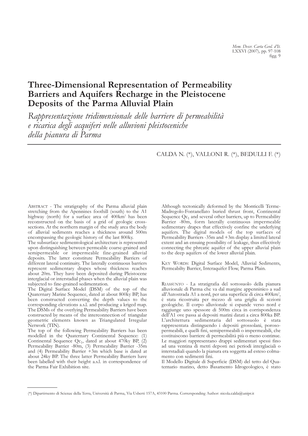 Three-Dimensional Representation of Permeability Barriers and Aquifers