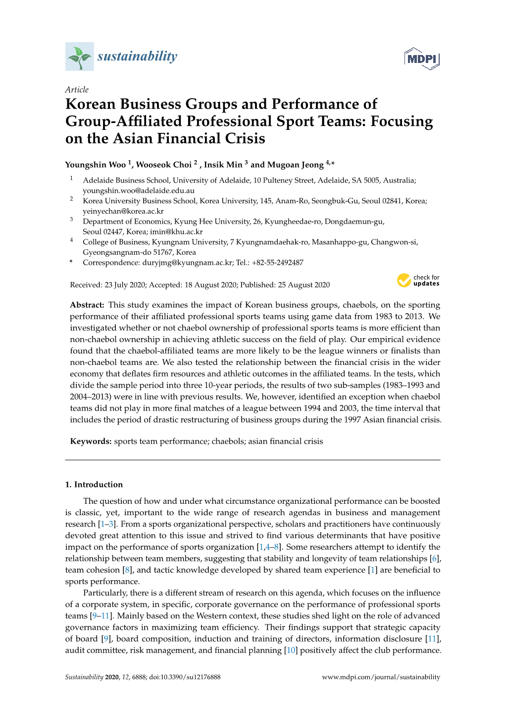 Korean Business Groups and Performance of Group-Affiliated