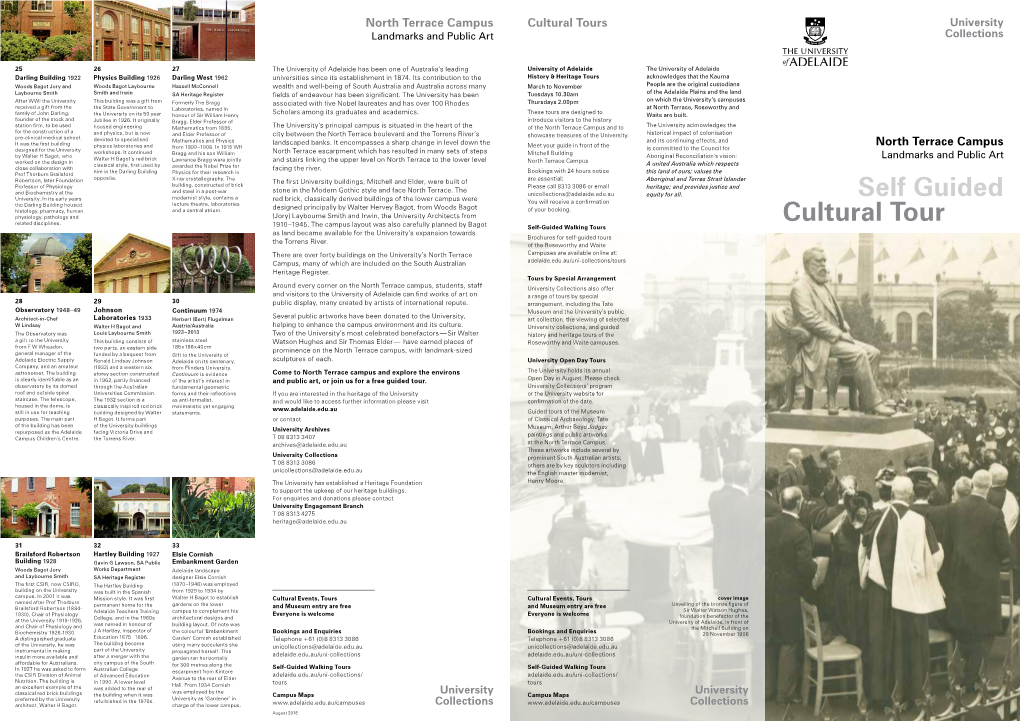 North Terrace Campus Self Guided Cultural Tour Brochure