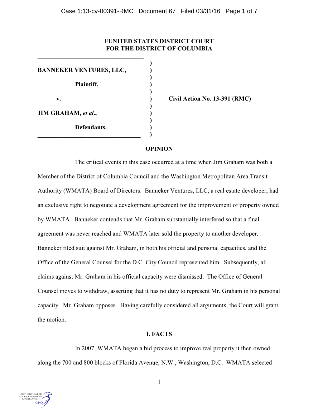 1 Funited States District Court for the District Of