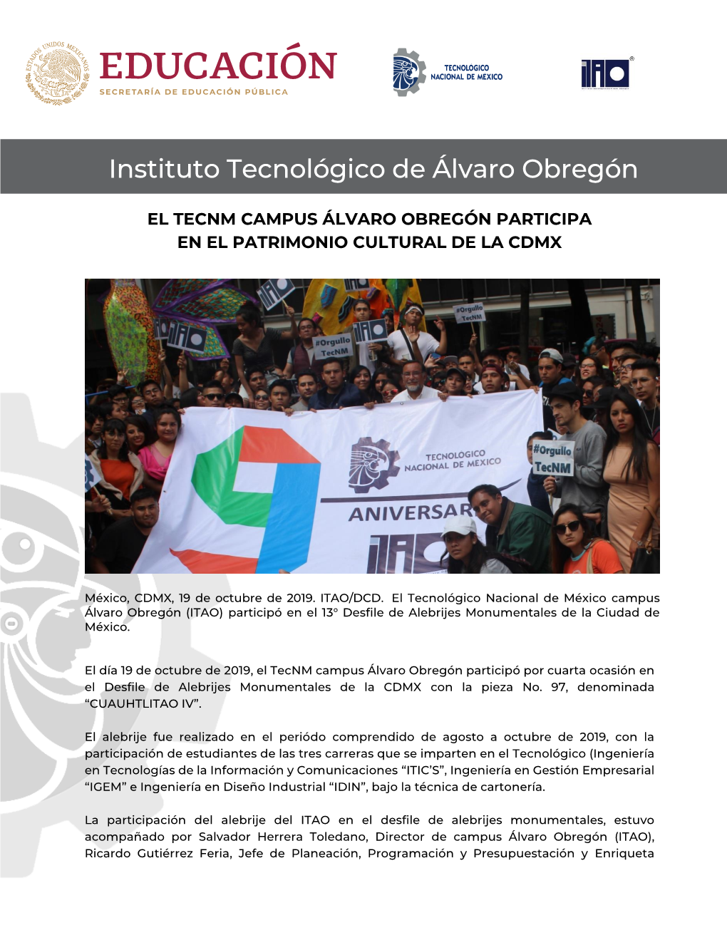 Instituto Tecnológico De Álvaro Obregón