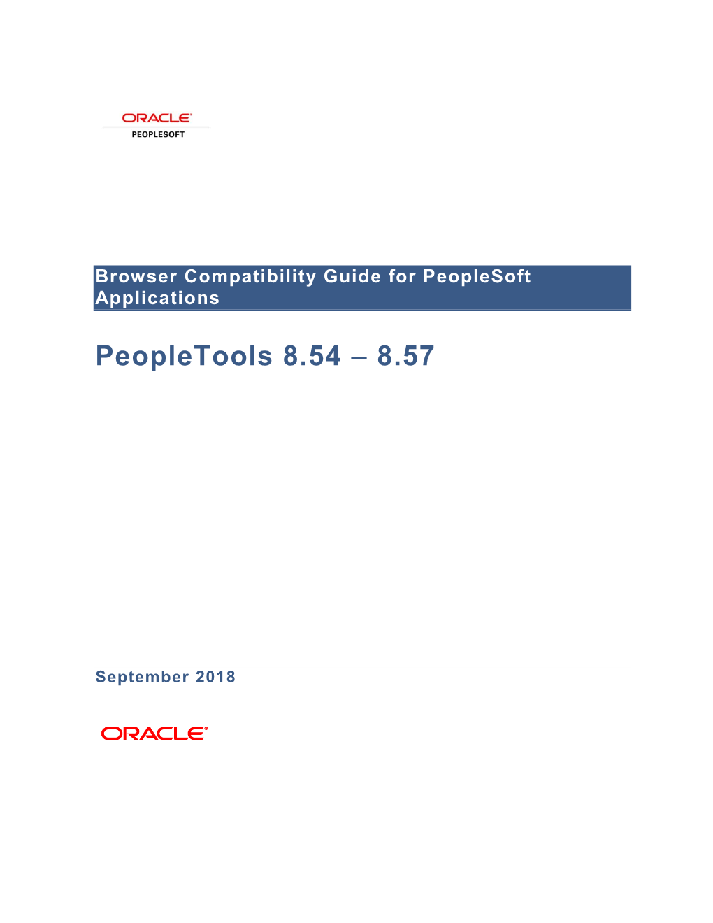 Browser Compatibility Guide for Peoplesoft Applications 8.54