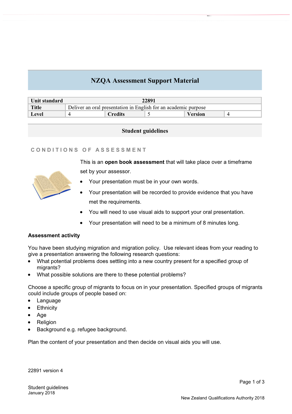 Deliver an Oral Presentation in English for an Academic Purpose