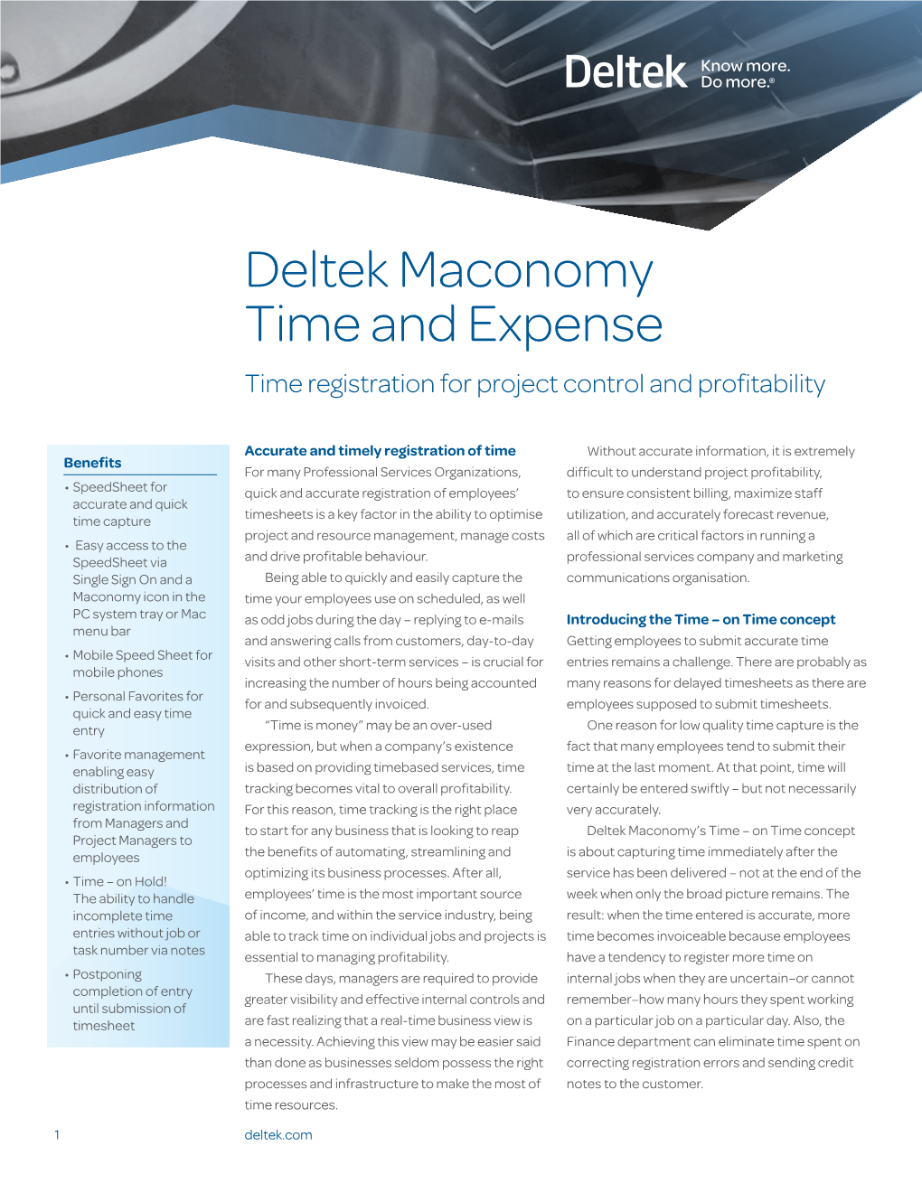 Deltek Maconomy Time and Expense Time Registration for Project Control and Profitability