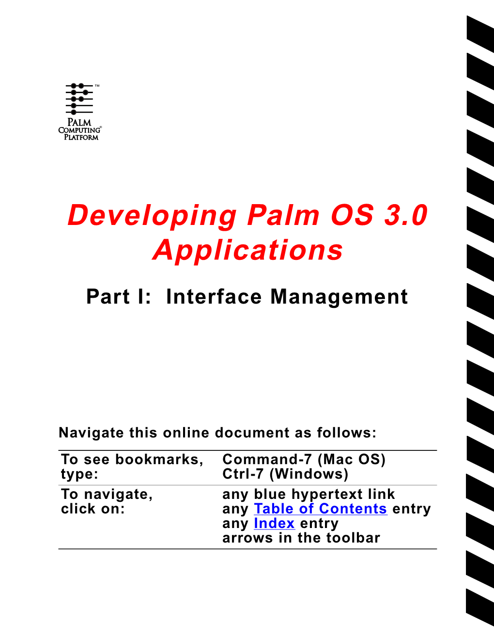 Developing Palm OS 3.0 Applications