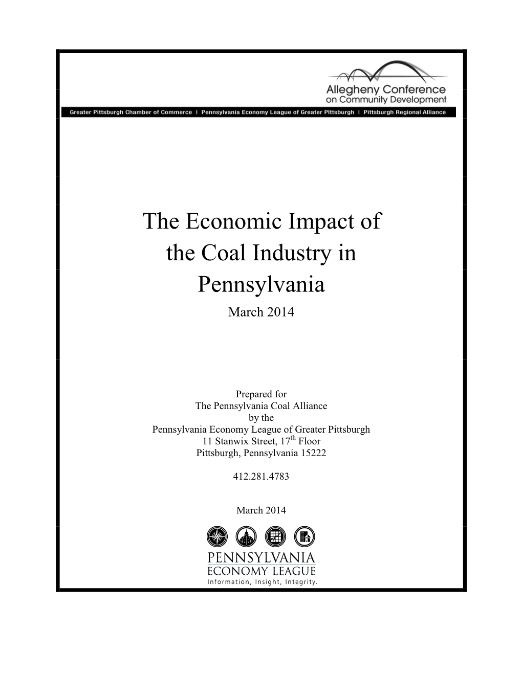 The Economic Impact of the Coal Industry in Pennsylvania