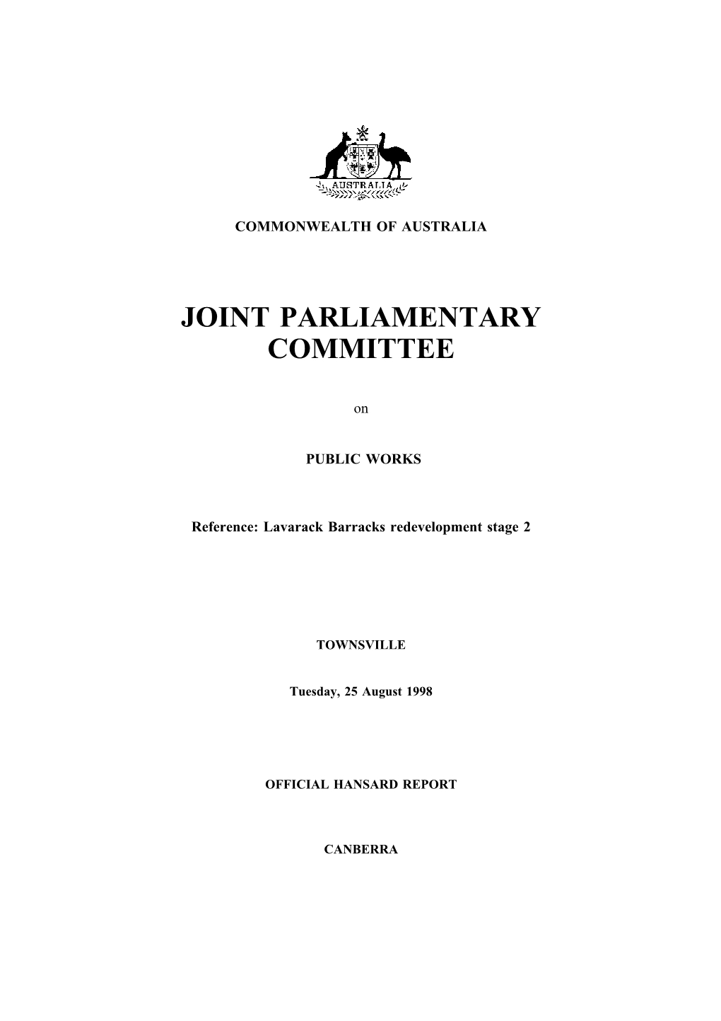 Joint Parliamentary Committee