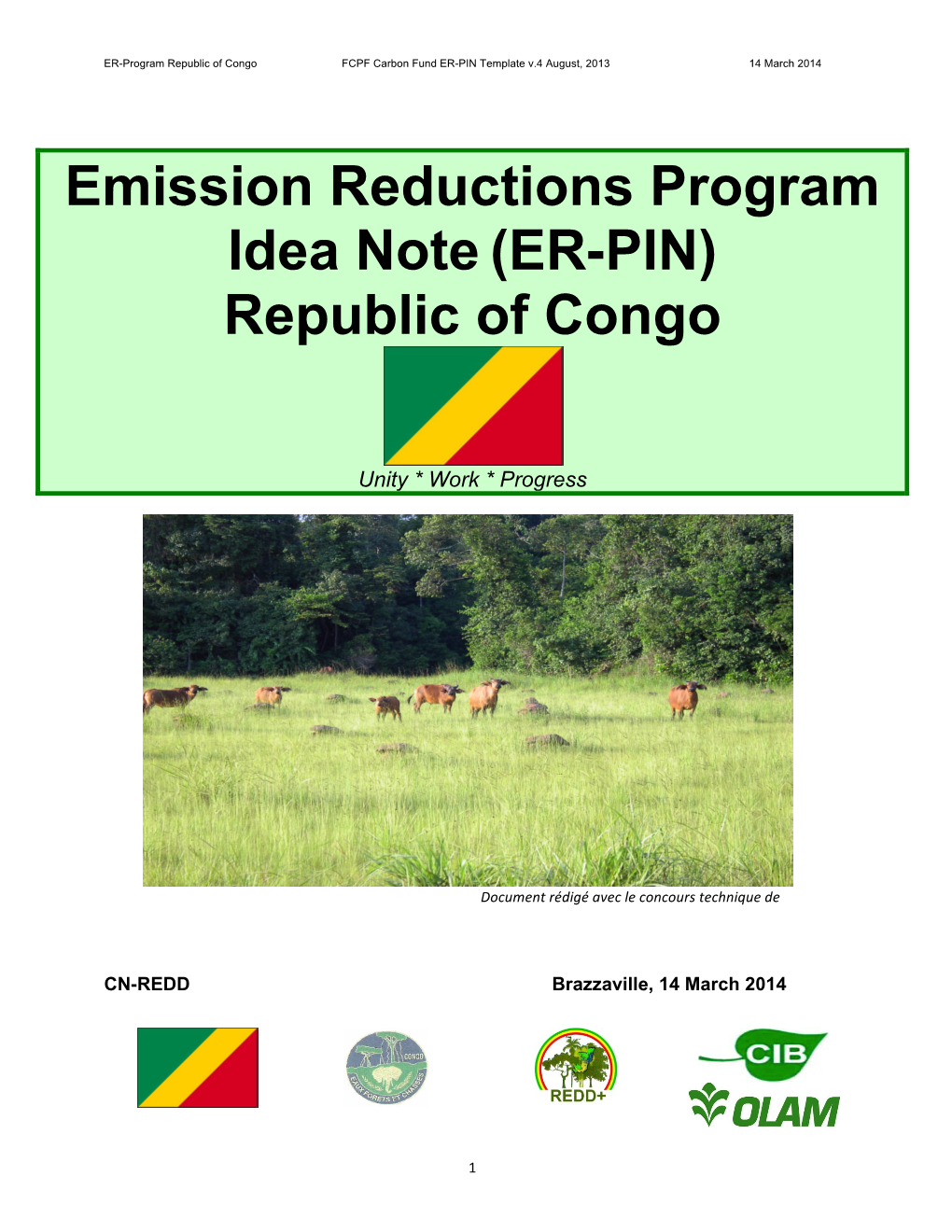 Emission Reductions Program Idea Note(ER-PIN) Republic of Congo