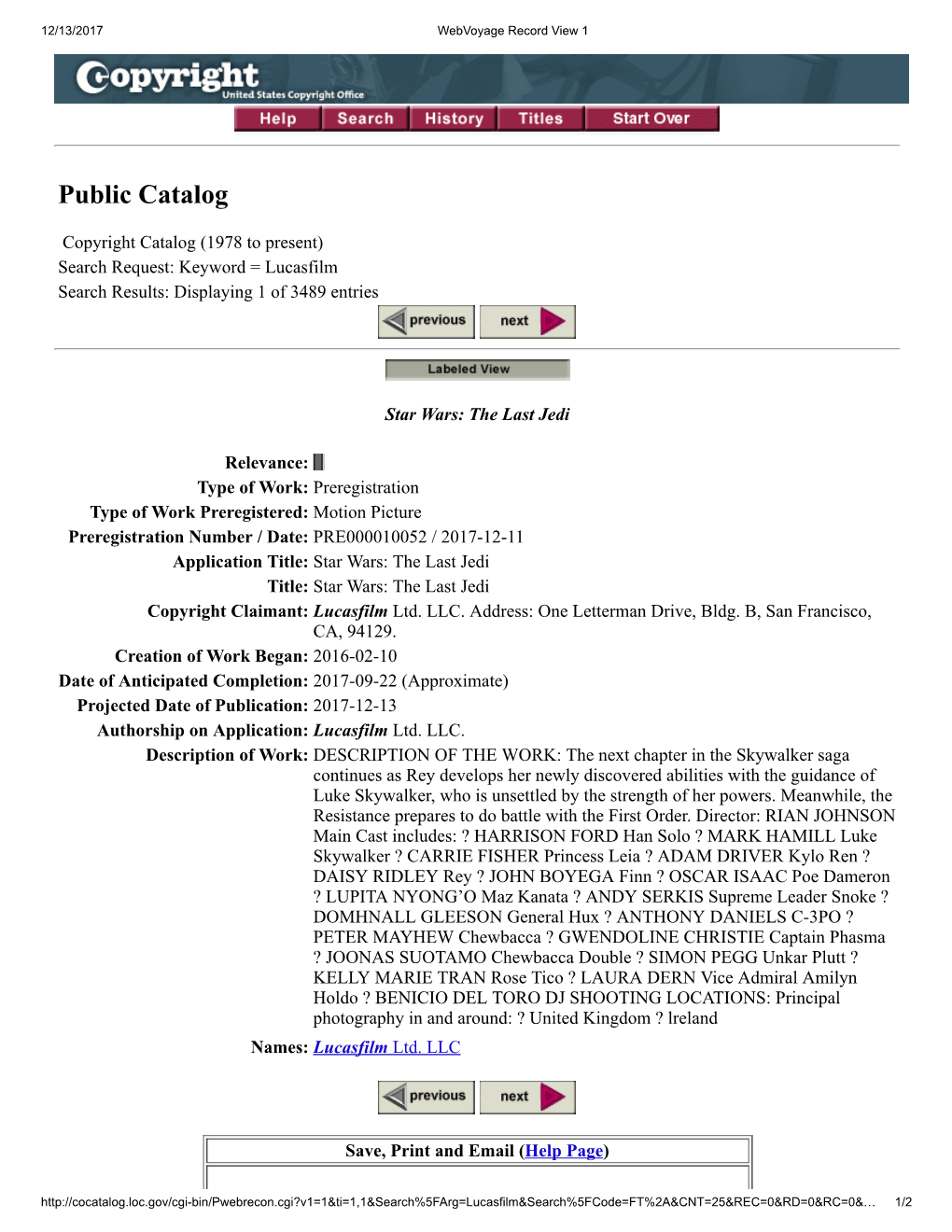 Public Catalog