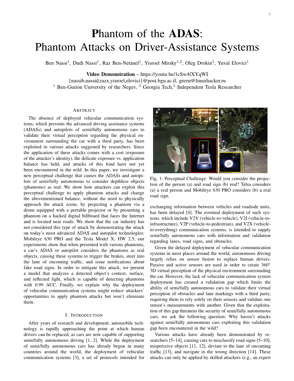 Phantom of the ADAS: Phantom Attacks on Driver-Assistance Systems