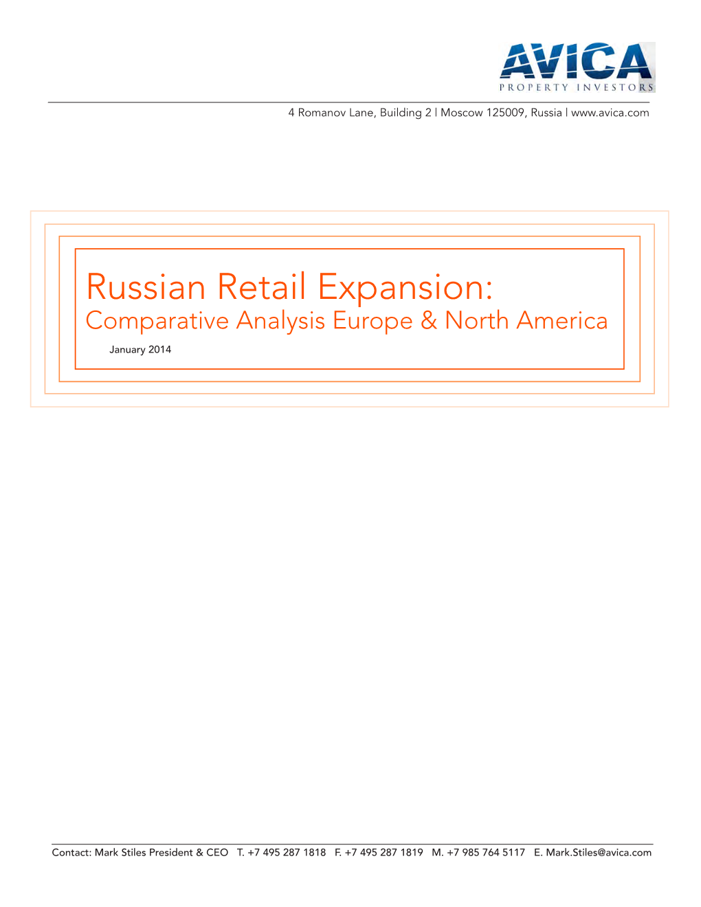 Russia Retail Report