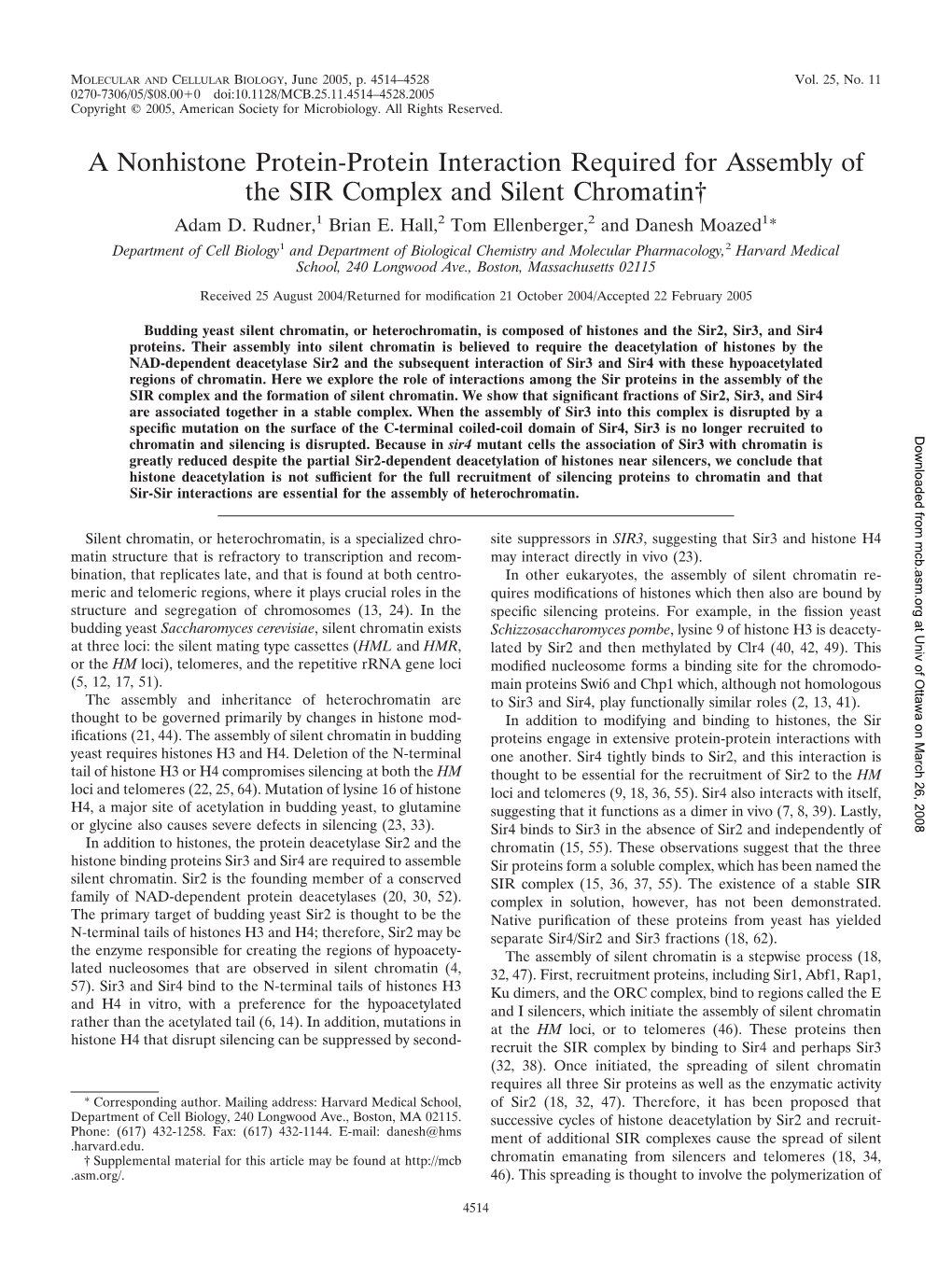 Mol Cell Biol 2005 Rudner.Pdf