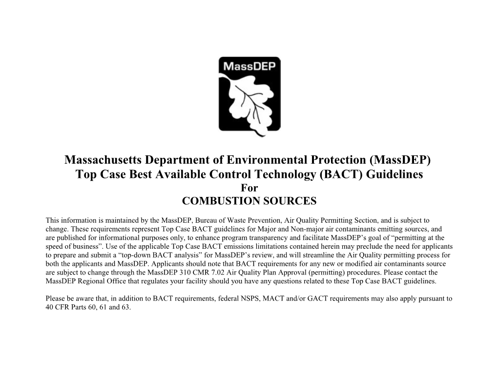 Top Case Best Available Control Technology (BACT) Guidelines