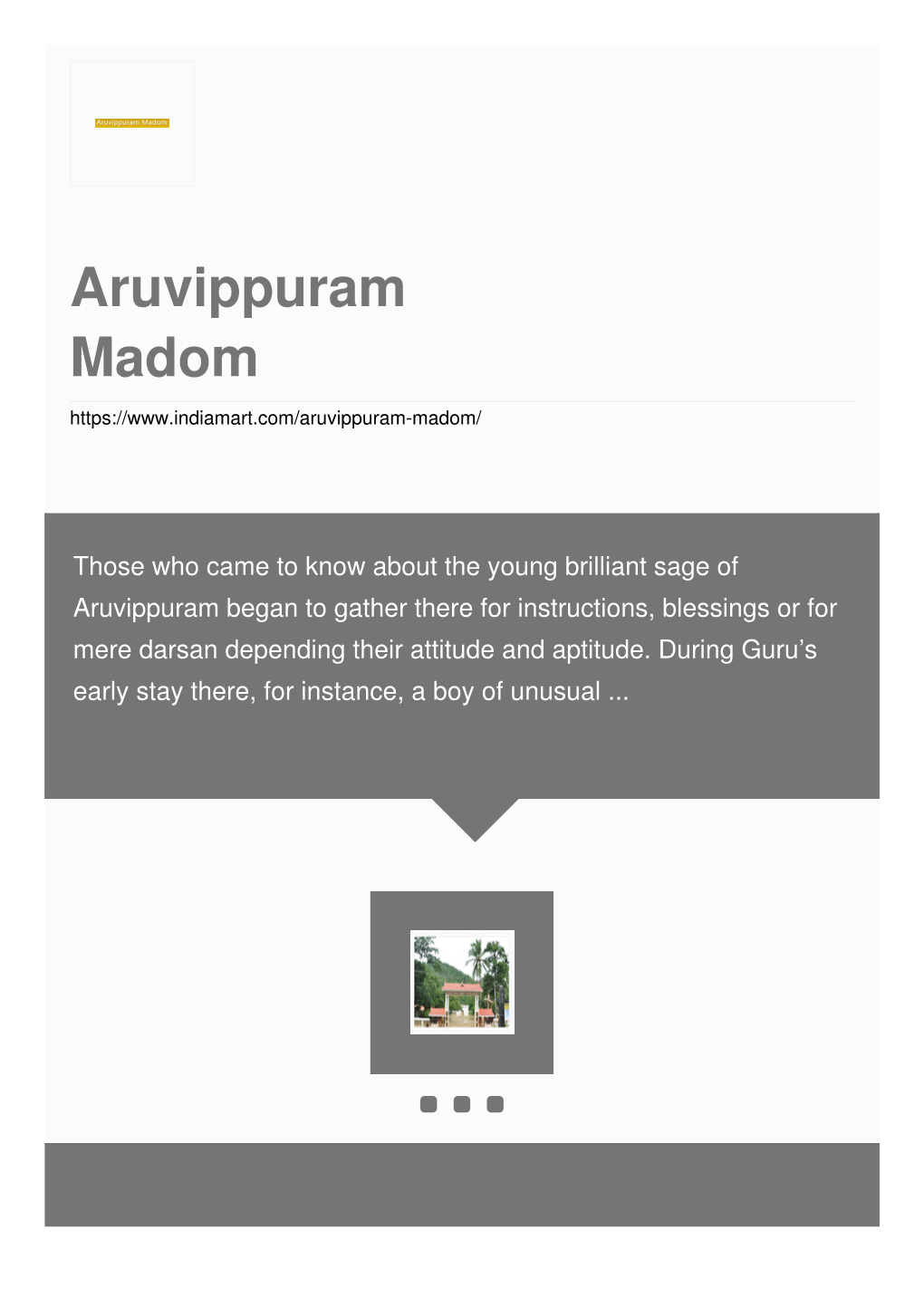 Aruvippuram Madom