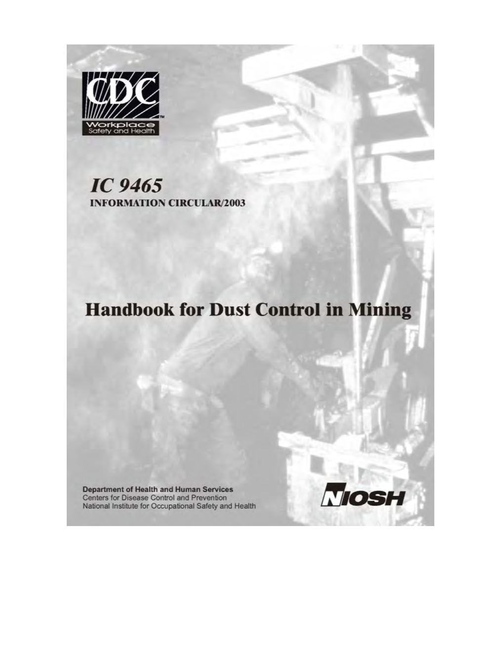 Handbook for Dust Control in Mining