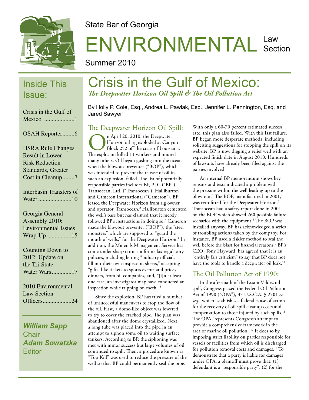 Environmental Section Summer 2010