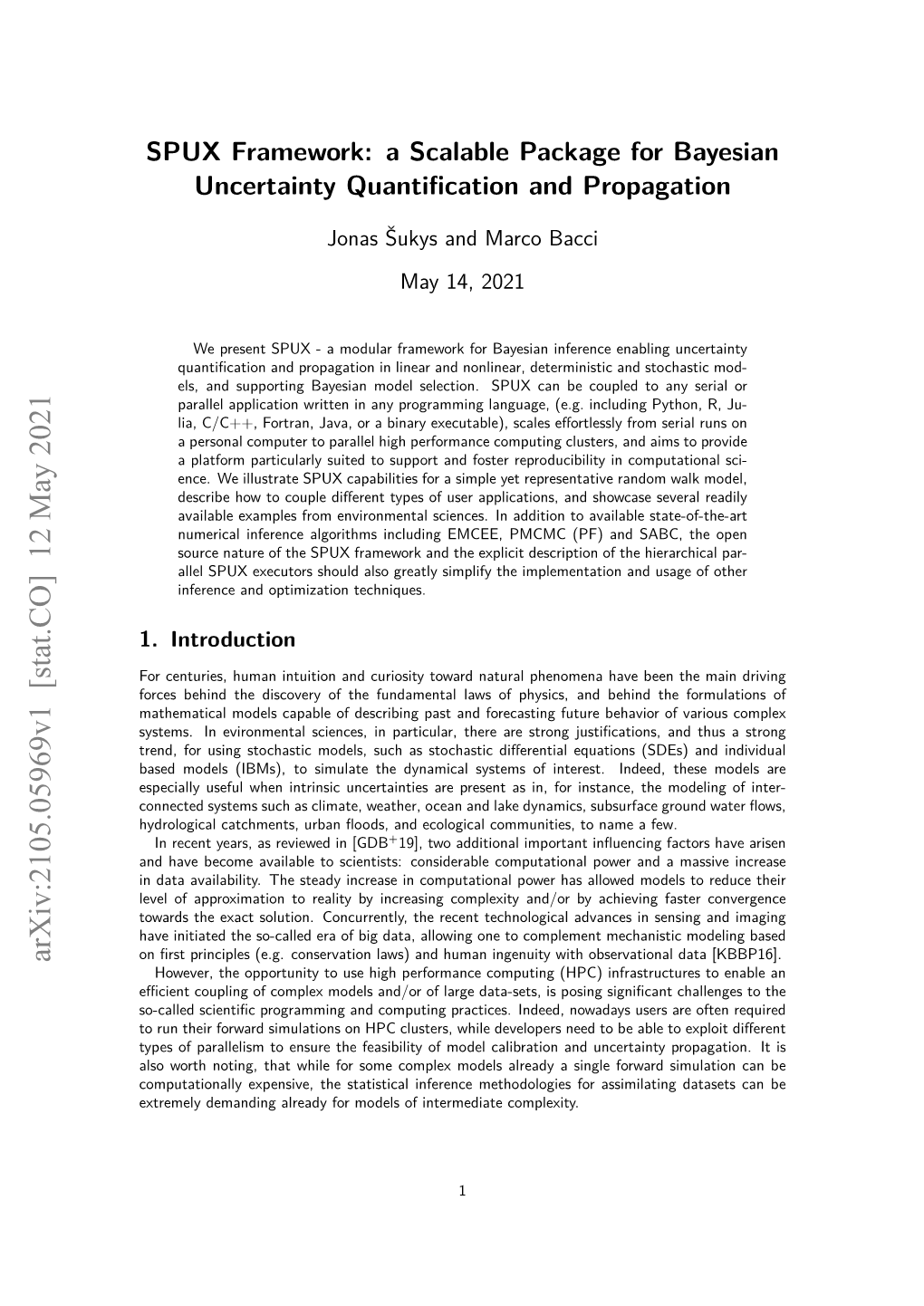 SPUX Framework: a Scalable Package for Bayesian Uncertainty Quantiﬁcation and Propagation