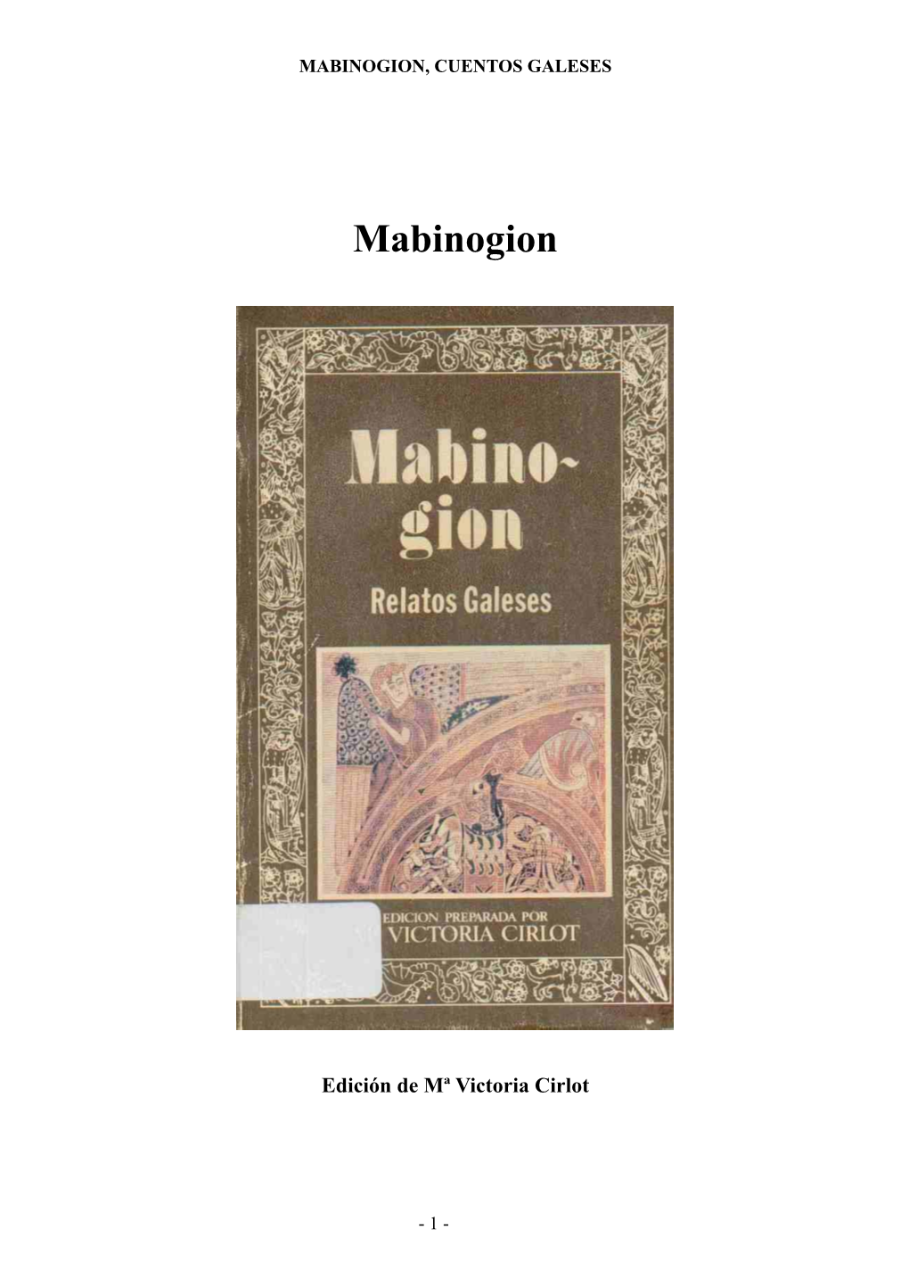 Cirlot Ma-Victoria-Mabinogion.Pdf