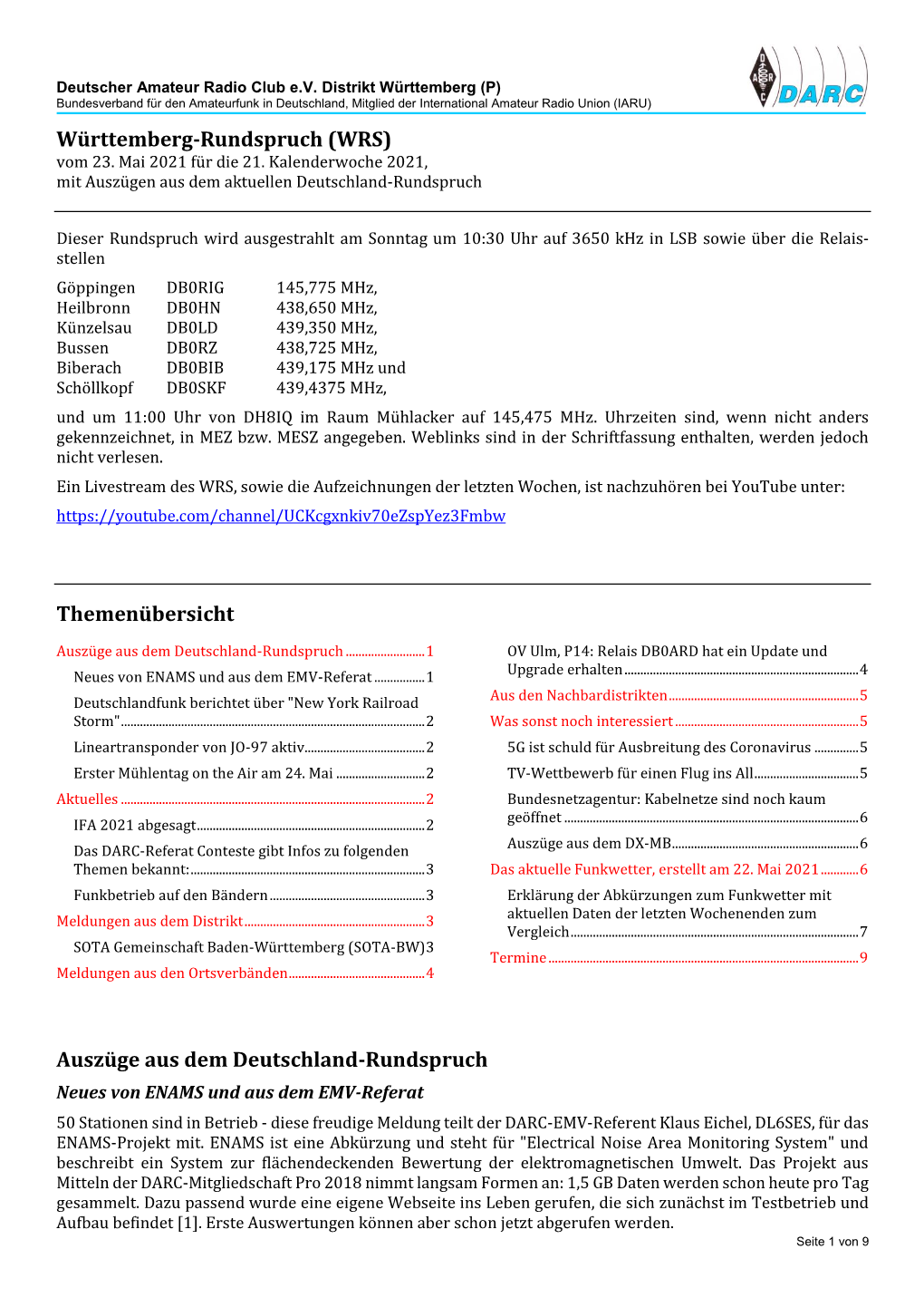 Württemberg-Rundspruch (WRS) Vom 23