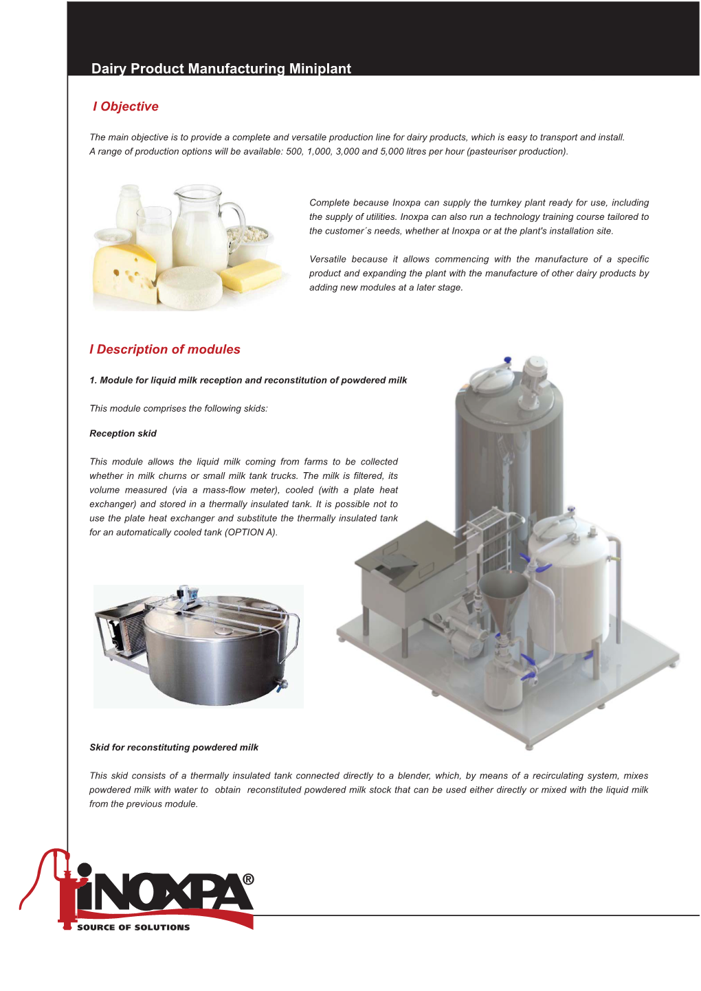Dairy Product Manufacturing Miniplant MS