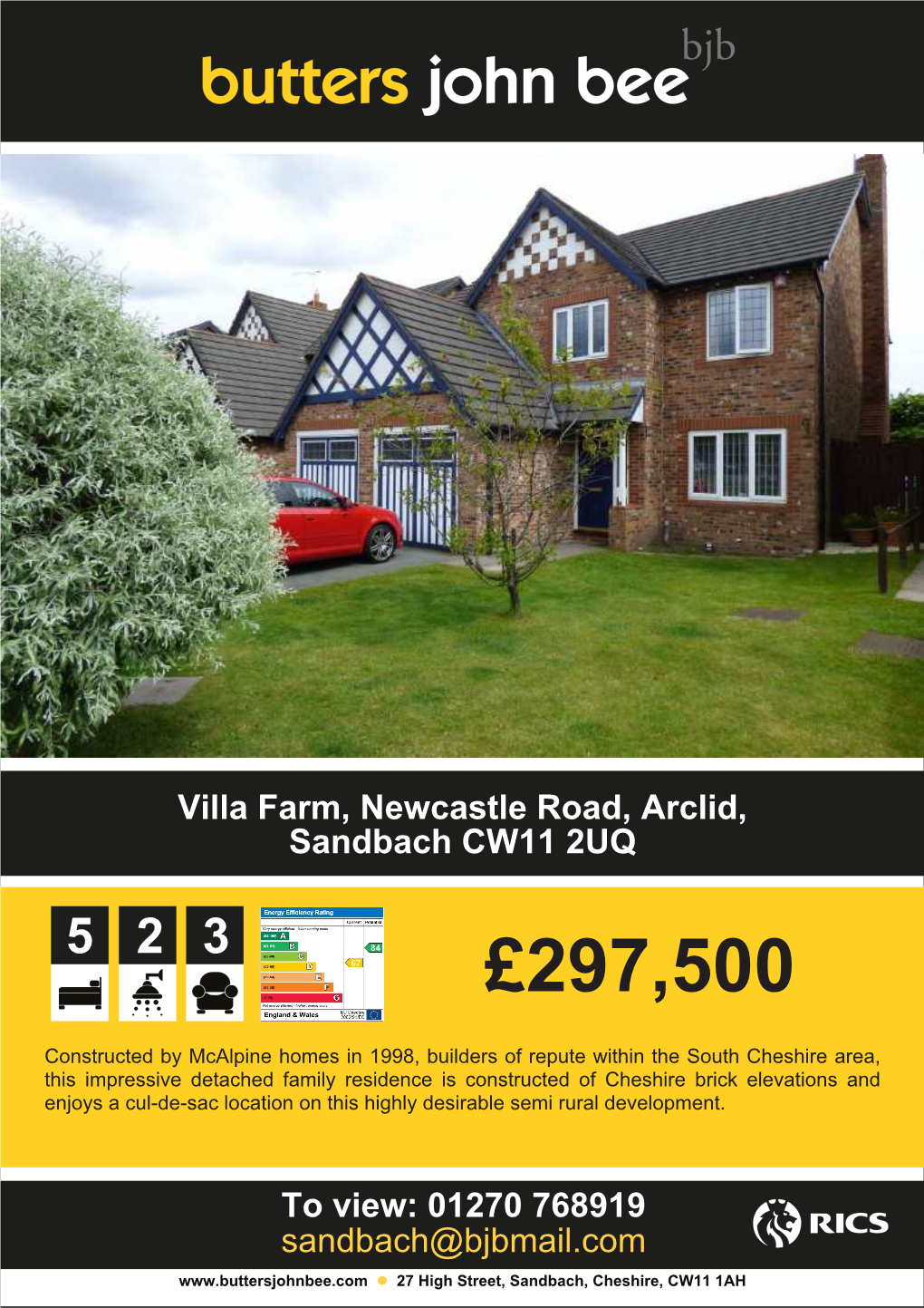 Villa Farm, Newcastle Road, Arclid, Sandbach CW11 2UQ to View