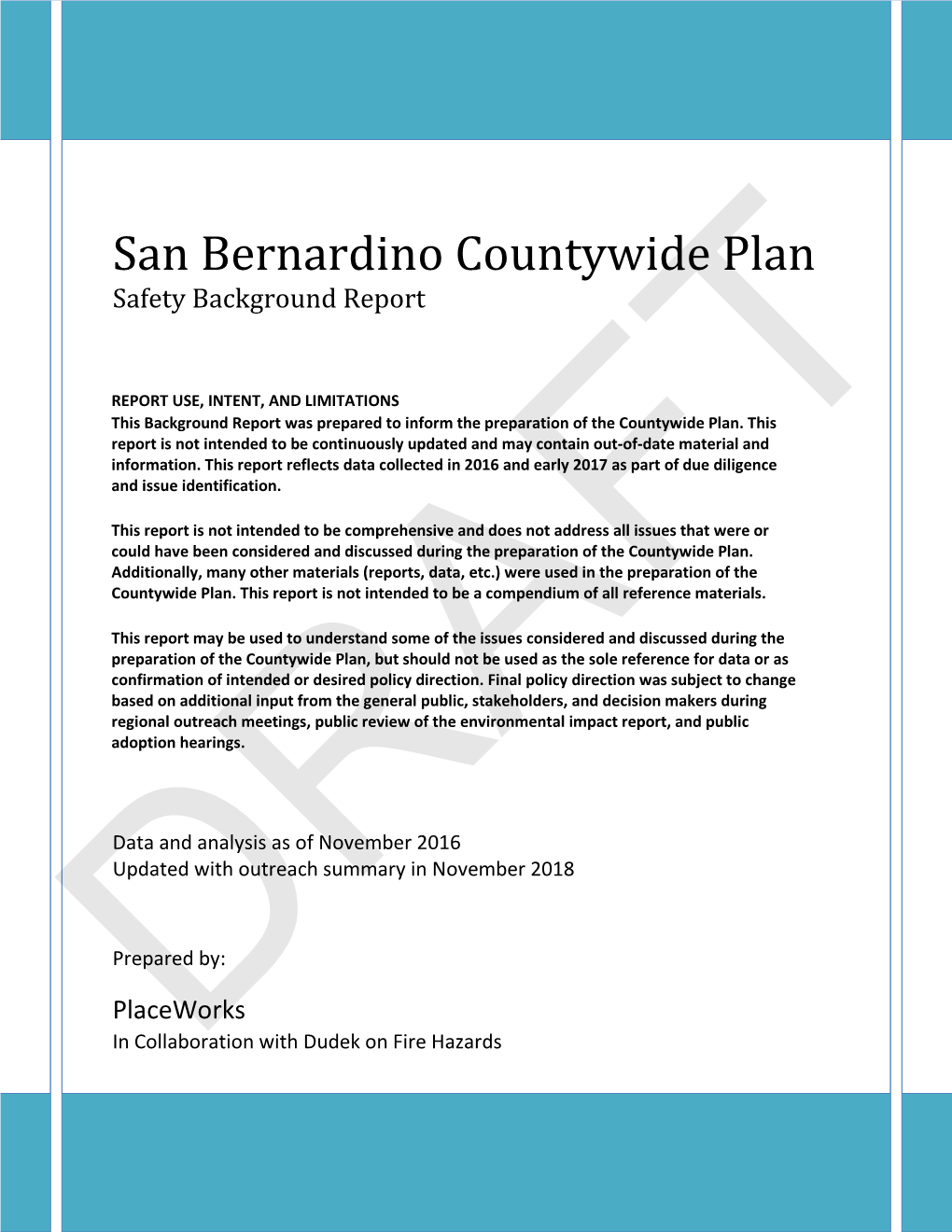 REPORT SAN BERNARDINO COUNTY Appendix