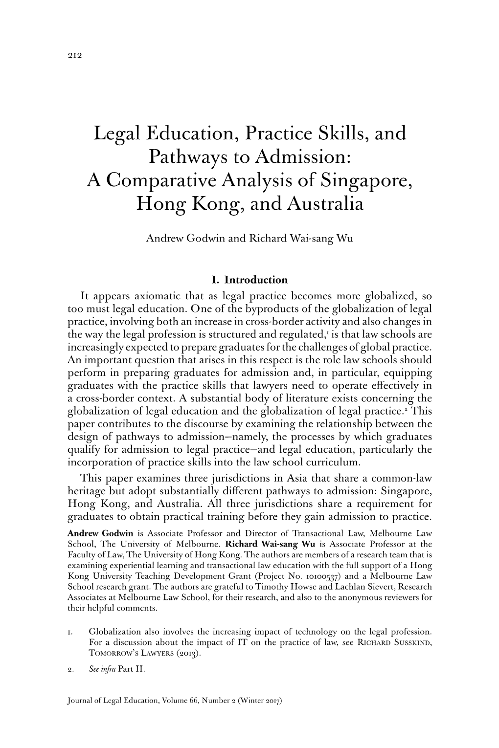 A Comparative Analysis of Singapore, Hong Kong, and Australia