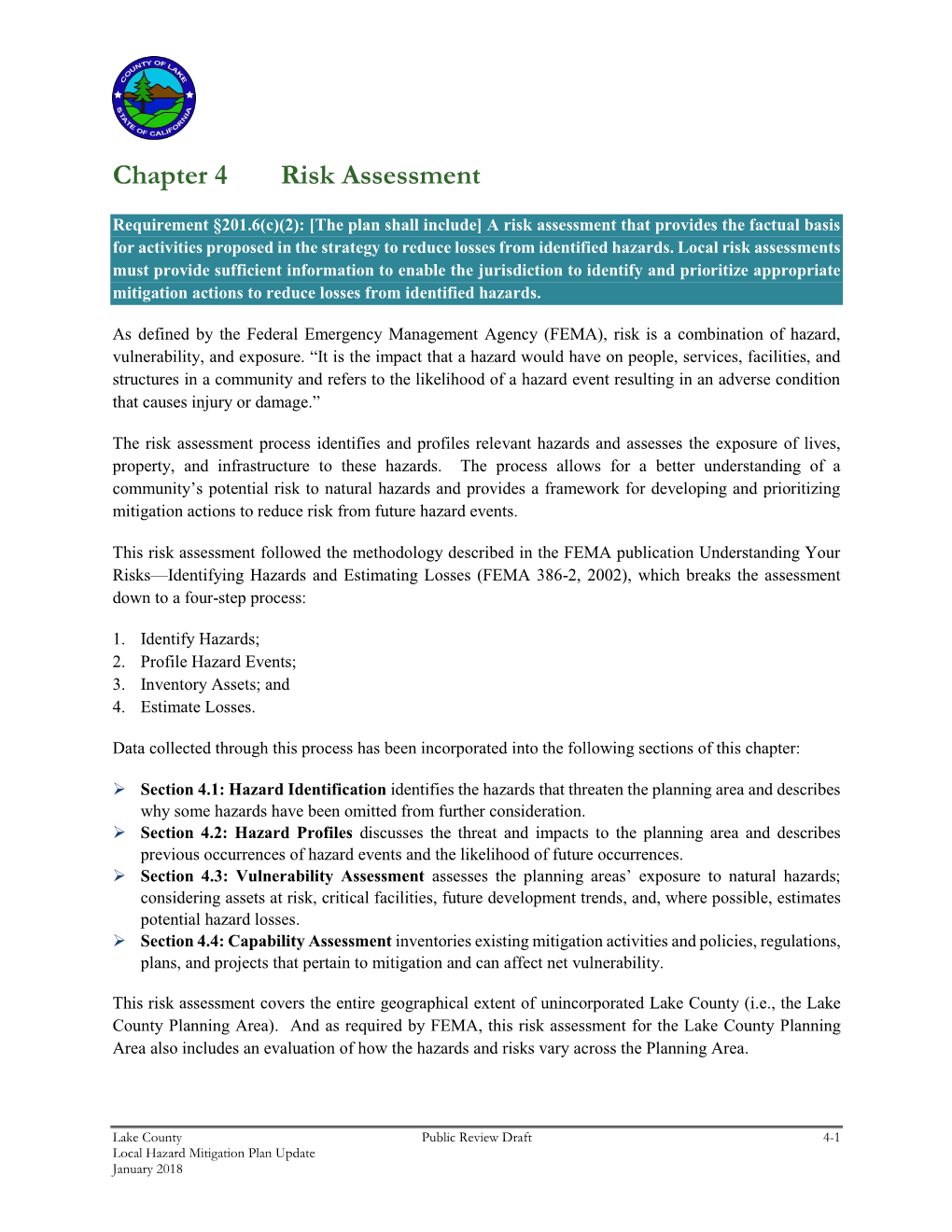 Chapter 4 Risk Assessment