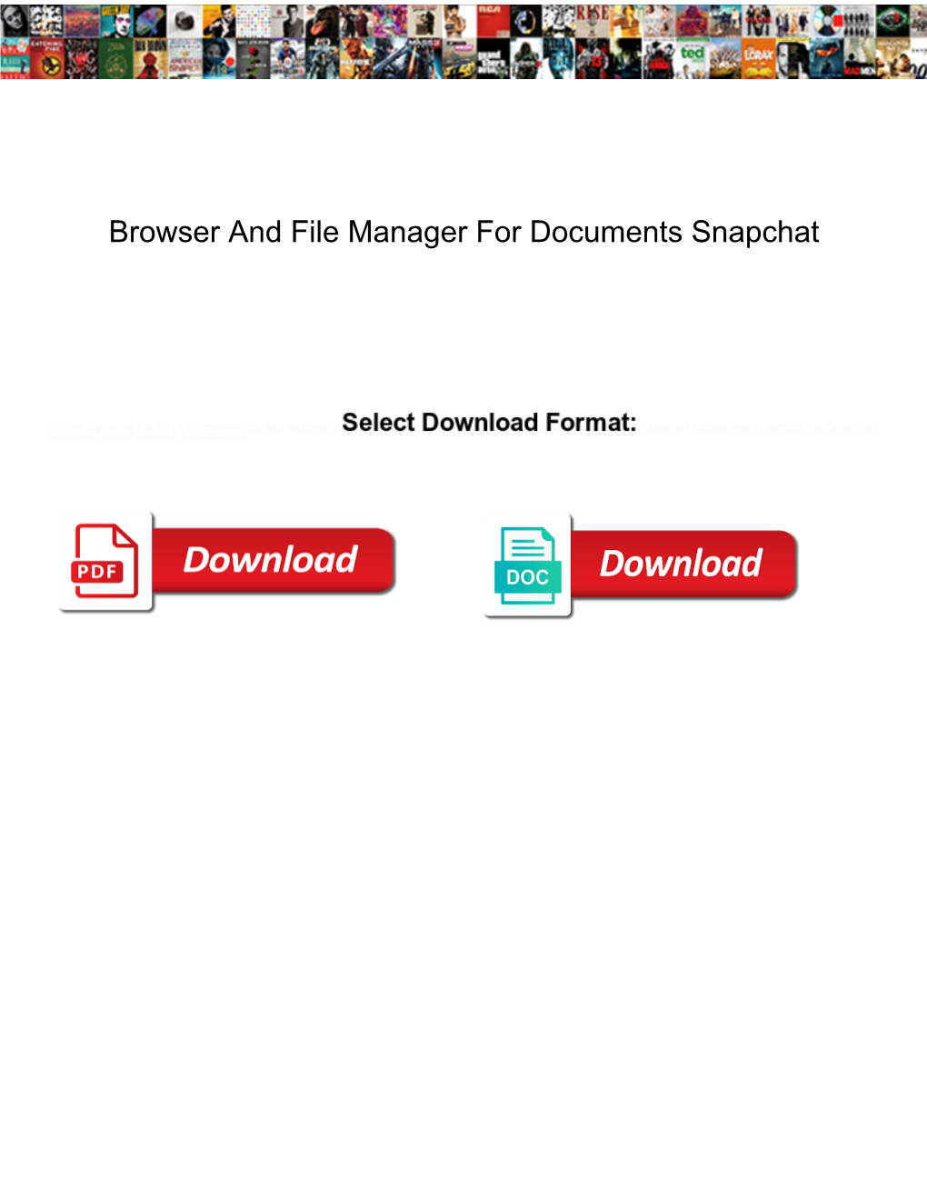 Browser and File Manager for Documents Snapchat