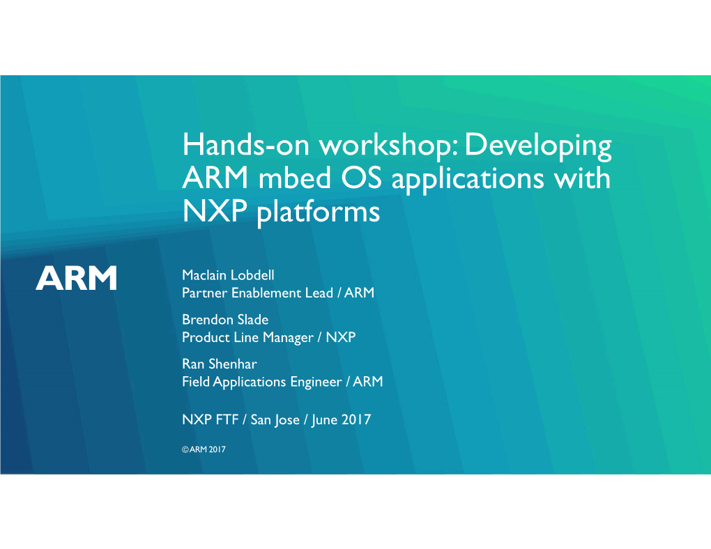 Developing ARM Mbed OS Applications with NXP Platforms