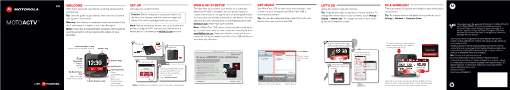 MOTOACTV Quick Start Guide