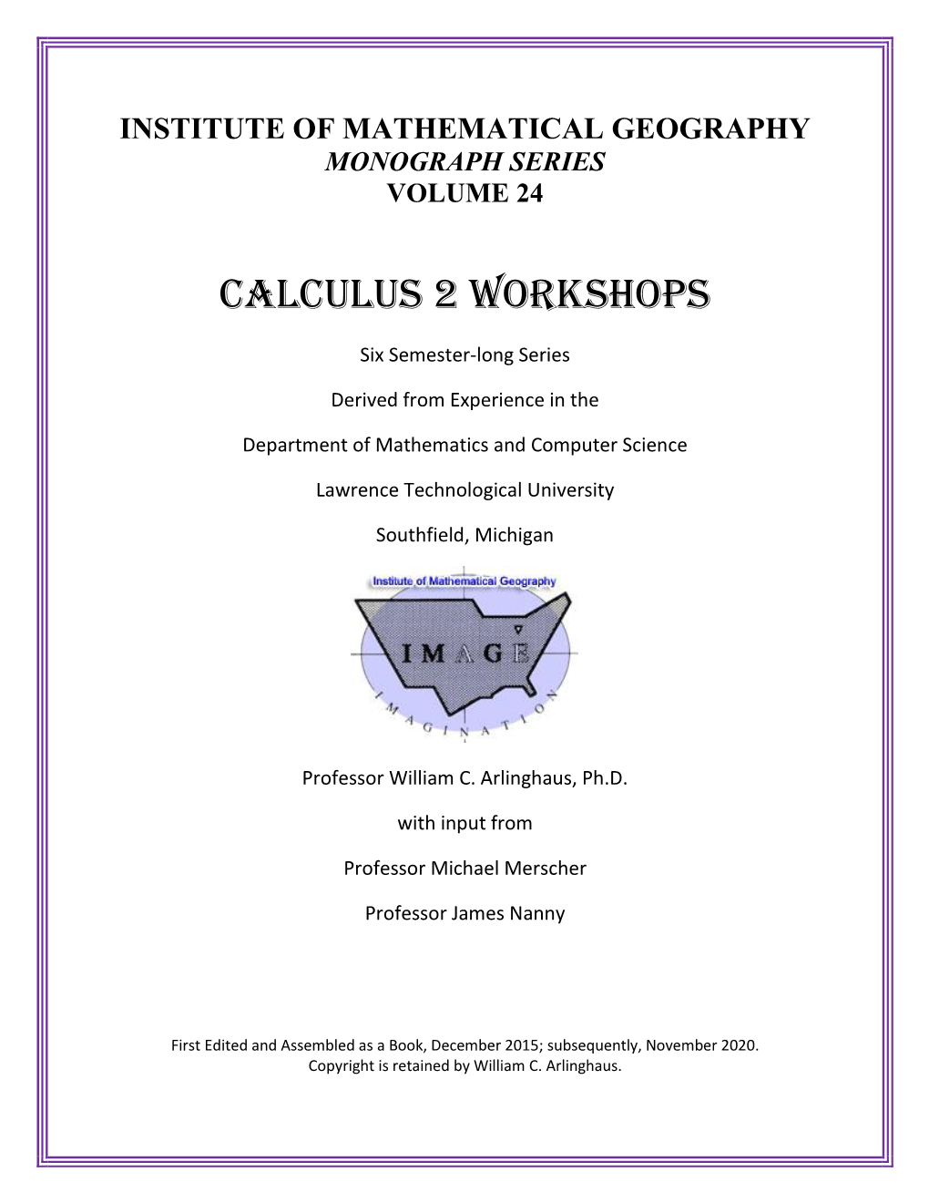 Calculus 2 Workshops