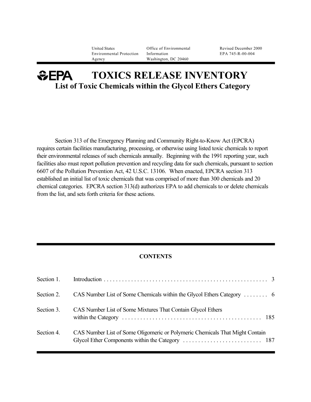 List of Toxic Chemicals Within the Glycol Ethers Category