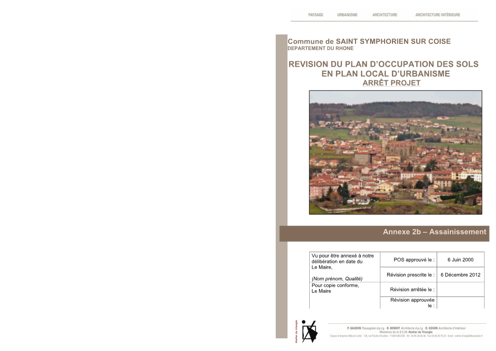 Revision Du Plan D'occupation Des Sols En Plan Local D'urbanisme