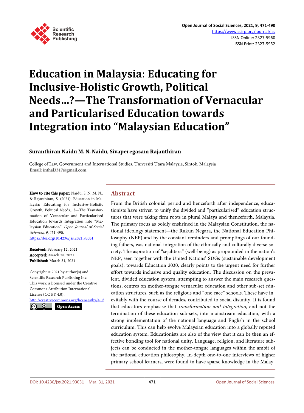 Education in Malaysia