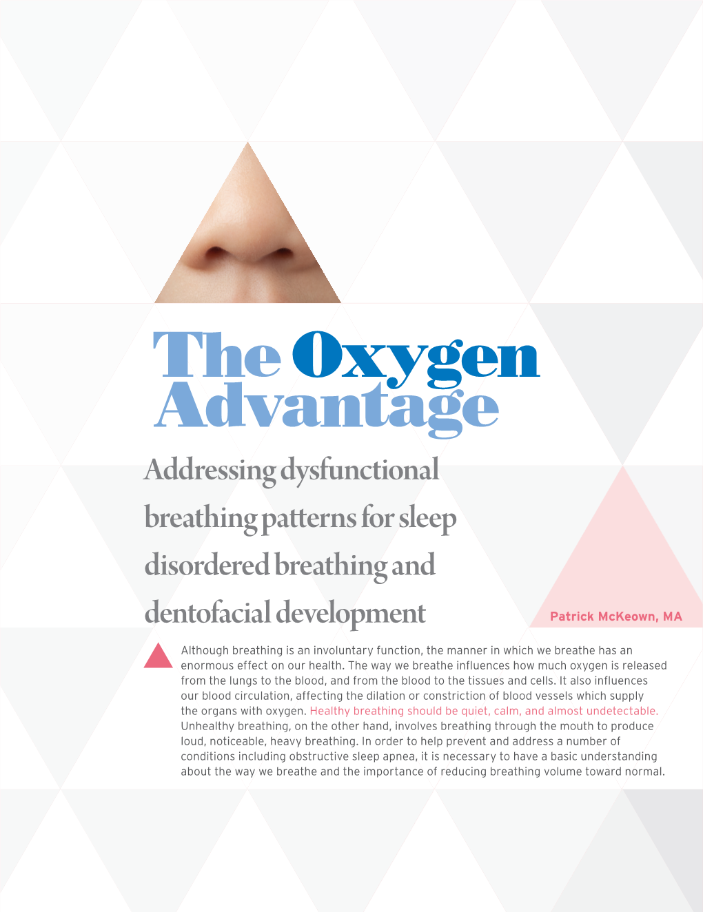 The Oxygen Advantage, Addressing Dysfunctional Breathing