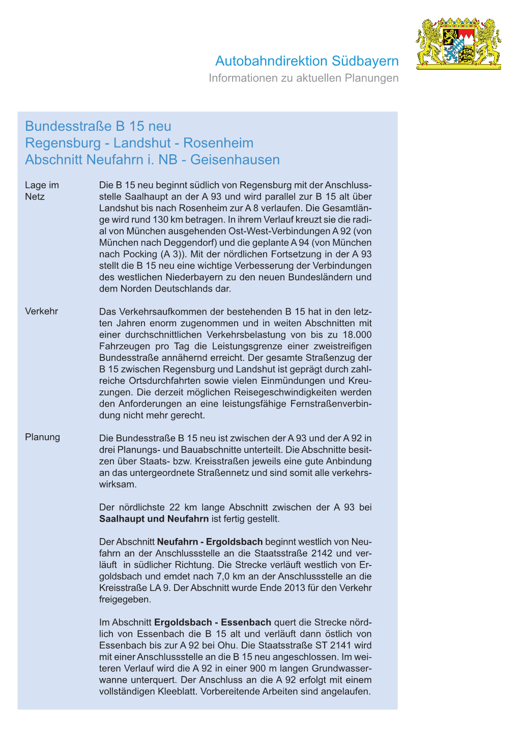 Landshut - Rosenheim Abschnitt Neufahrn I