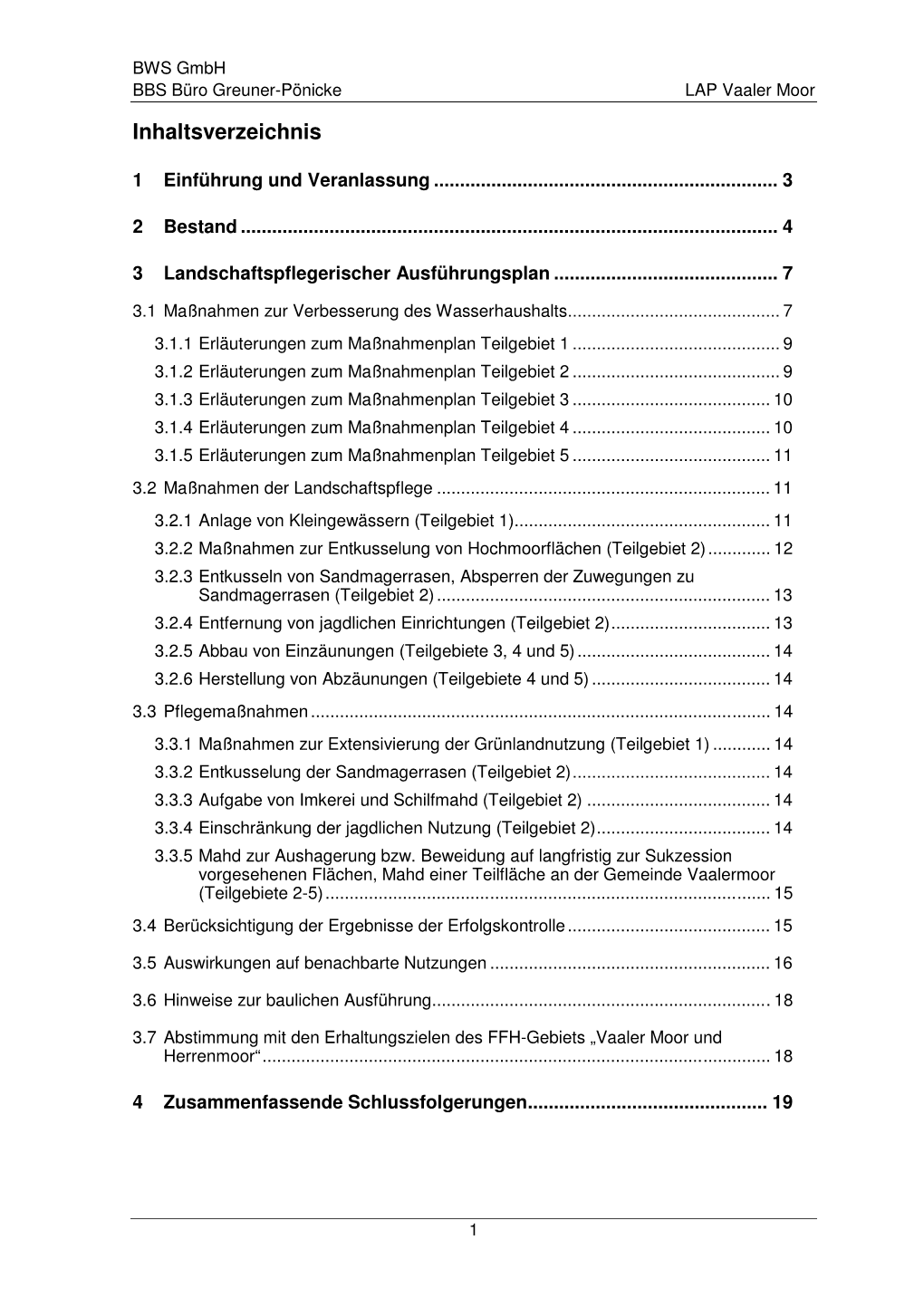 Landschaftspflegerischer Ausführungsplan Vaaler Moor