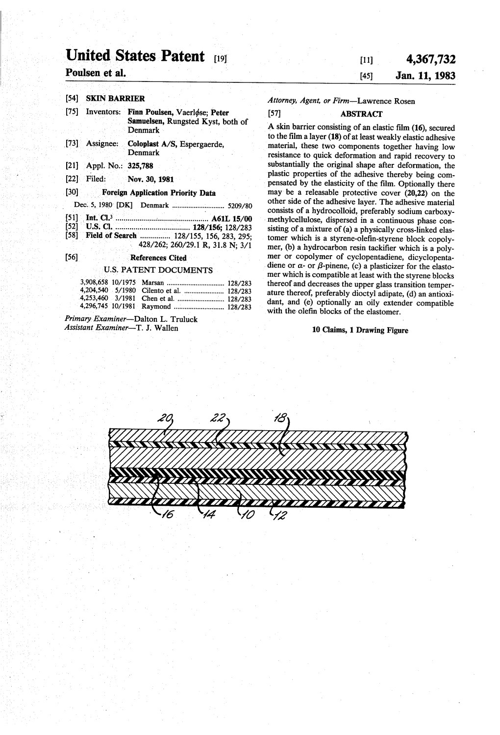 United States Patent (19) 11 4,367,732 Poulsen Et Al