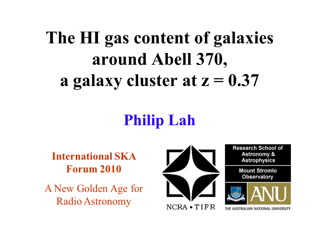 The HI Gas Content of Galaxies Around Abell 370, a Galaxy Cluster at Z = 0.37